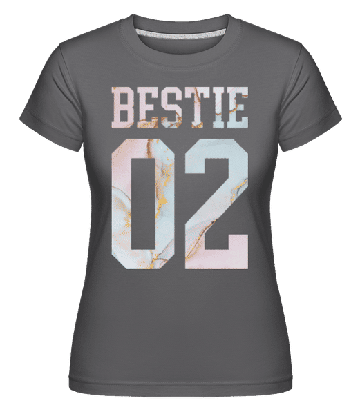 Preview: Bestie 02 -  Shirtinator Women's T-Shirt - Anthracite - Front