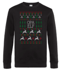 Opa Elf - Männer Standard Pullover - Schwarz - Vorne