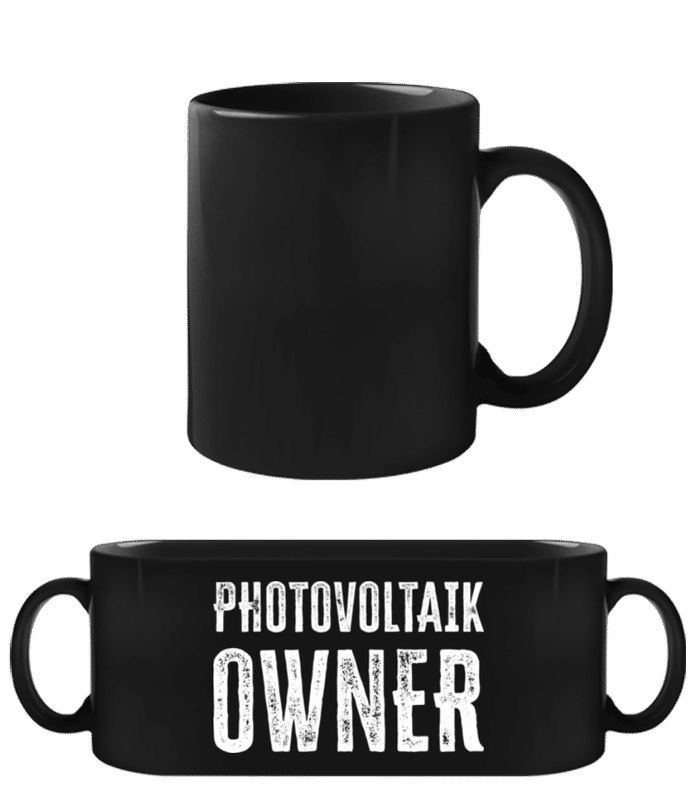 Vorschau: Photovoltaik Owner - Schwarze Tasse - Schwarz - Vorne