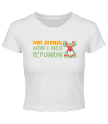 Dirndl Ned Gfundn - Crop T-Shirt - Weiß - Vorne