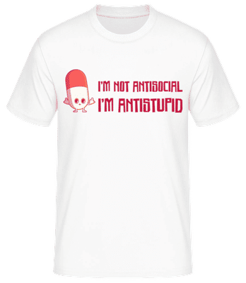 Antistupid - T-shirt standard Homme - Blanc - Devant