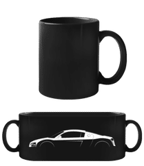 'Audi R8 2007' Silhouette · Schwarze Tasse