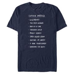 Marvel - Avengers - Captain America Cap List - Men's T-Shirt