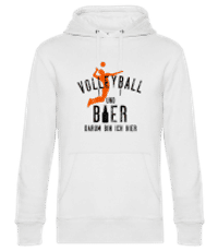 Volleyball Und Bier - Unisex Premium Hoodie - Weiß - Vorne