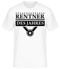 Rentner Des Jahres - Männer Basic T-Shirt - Weiß - Vorne