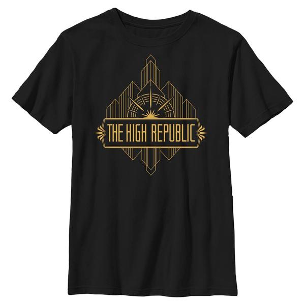 Aperçu: Star Wars - High Republic - Text High Republic Badge - Enfant T-shirt - Noir - Devant