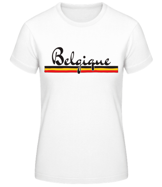 Vorschau: Fußball Belgique - Frauen T-Shirt B&C - Weiß - Vorne