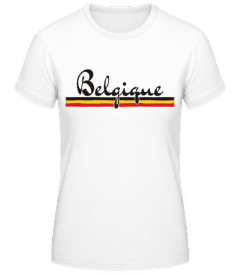 Fußball Belgique - Frauen T-Shirt B&C - Weiß - Vorne