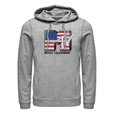 Paramount - MTV - American Music Logo - Unisex Sweat à capuche - Gris chiné - Devant