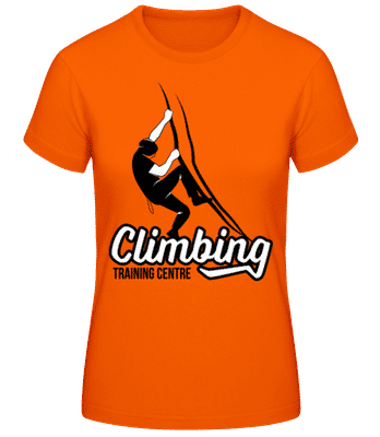 Climbing Training Centre White - Women's B&C T-Shirt - Orange - Front