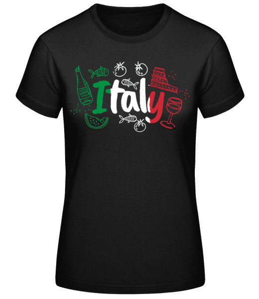 Aperçu: Italy - T-shirt standard Femme - Noir - Devant