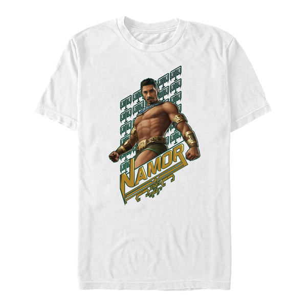 Preview: Marvel - Black Panther Wakanda Forever - Namor Name - Men's T-Shirt - White - Front
