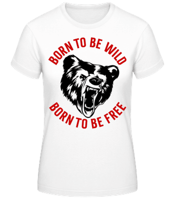 Born To Be Wild Red - Women's Basic T-Shirt - White - Front