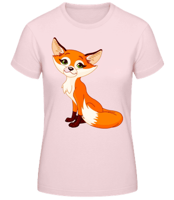 Renard Mignon - T-shirt standard Femme - Rose - Devant