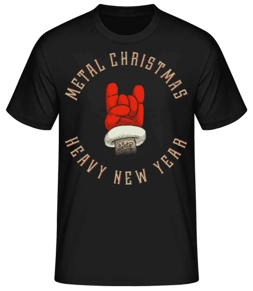 Aperçu: Metal Christmas - T-shirt standard Homme - Noir - Devant