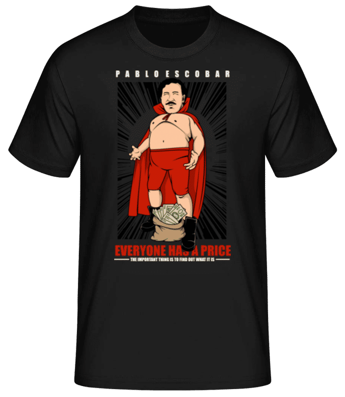 Preview: Pablo Escobar Luchador - Men's Basic T-Shirt - Black - Front