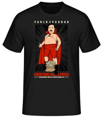 Pablo Escobar Luchador - Männer Basic T-Shirt - Schwarz - Vorne