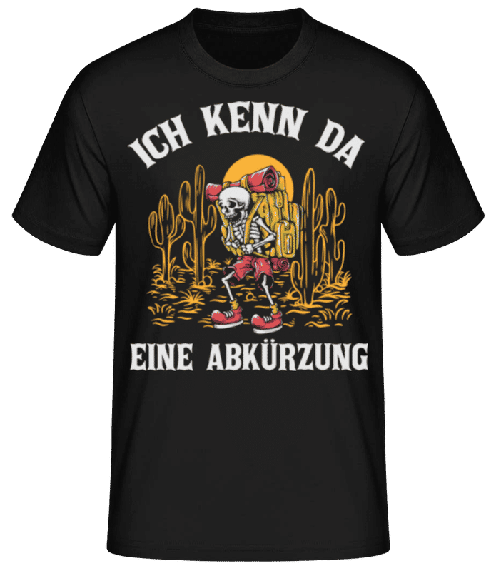 Vorschau: Ich Kenn Eine Abkürzung - Männer Basic T-Shirt - Schwarz - Vorne