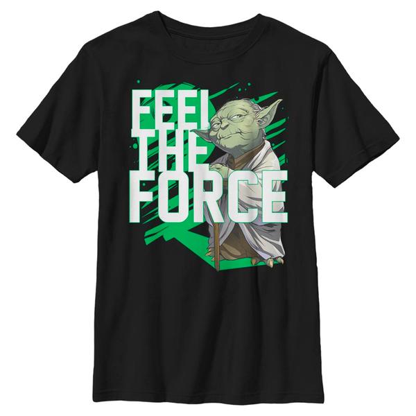 Aperçu: Star Wars - Yoda Force Stack - Enfant T-shirt - Noir - Devant