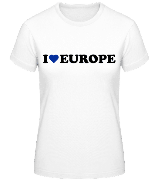 Aperçu: I Love Europe - T-shirt standard Femme - Blanc - Devant