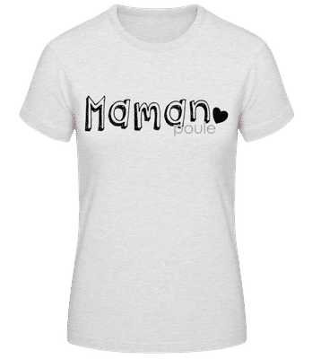 Maman Poule Noir - T-shirt standard Femme - Gris chiné - Devant