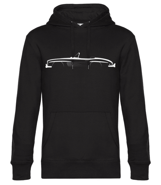'Mercedes 300 SL Roadster' Silhouette - Sweat à capuche premium Unisexe - Noir - Devant
