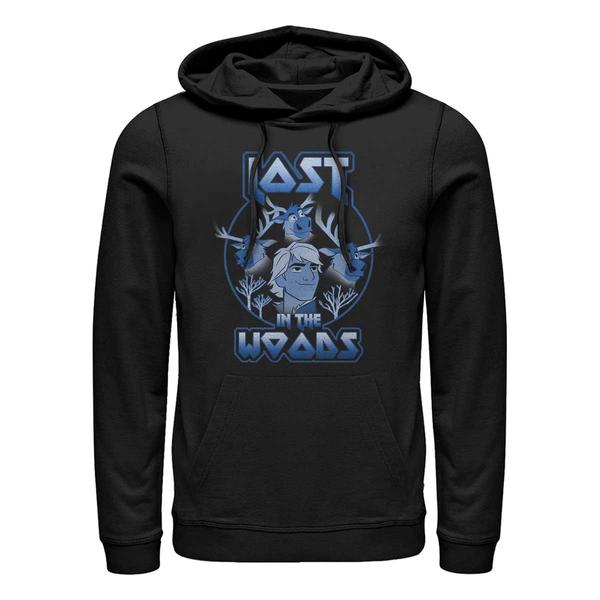 Aperçu: Disney - La Reine des neiges - Kristoff & Sven Lost Kristoff Band Tee - Unisex Sweat à capuche - Noir - Devant