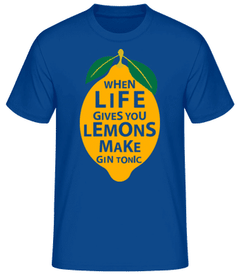 When Life Gives You Lemons - Männer Basic T-Shirt - Royalblau - Vorne