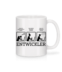 Entwickler Comic - Tasse - Weiß - Vorne