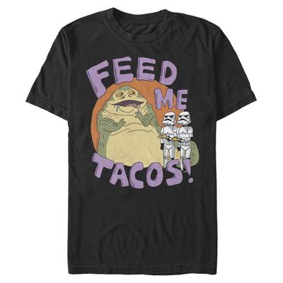 Star Wars - Jabba the Hutt Jabba Tacos - Pánské Tričko - Černá - Napřed