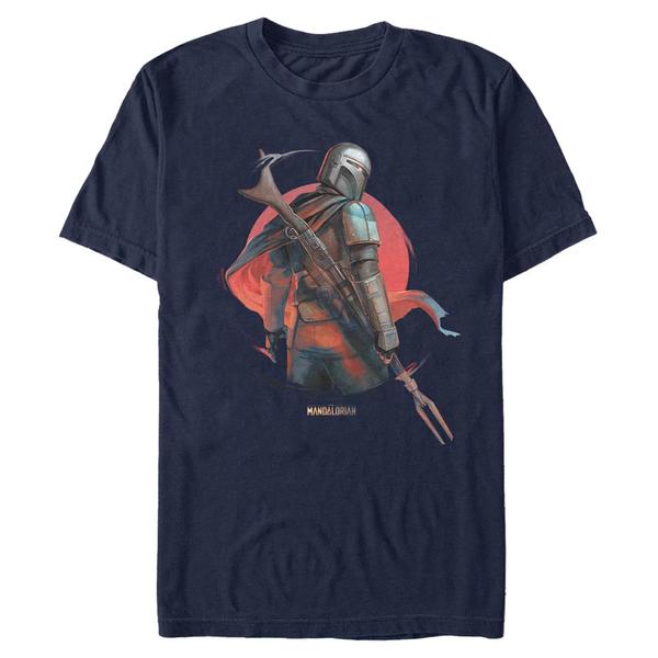 Star Wars - The Mandalorian - Mandalorian Sunrise - Homme T-shirt - Bleu marine - Devant