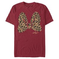 Disney Classics - Ratón Miguelito Miguelín - Minnie Mouse Animal Print Bow - Hombres Camiseta - Rojo cereza - delante