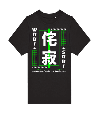 Wabi Sabi - Kinder T-Shirt B&C - Schwarz - Vorne