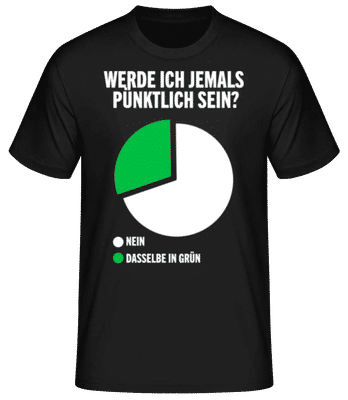 Werde ich jemals pünktlich sein - Männer Basic T-Shirt - Schwarz - Vorne