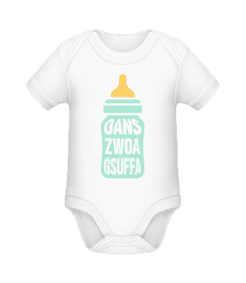 Baby Gsuffa - Baby Bio Strampler - Weiß - Vorne