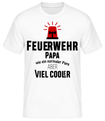 Cooler Feuerwehr Papa - Männer Basic T-Shirt - Weiß - Vorne