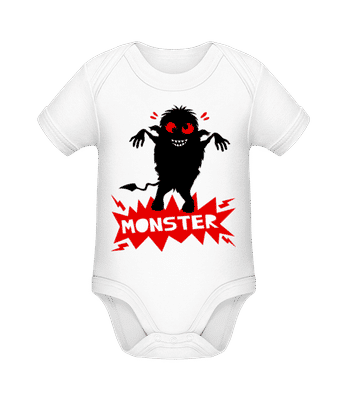 Monster - Organic Baby Body - White - Front