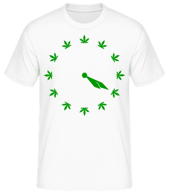 Cannabis 420 Clock - Men's Basic T-Shirt - White - Front