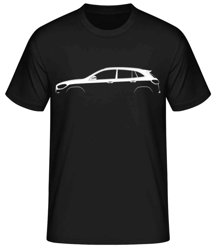 Vorschau: 'Mercedes-Benz GLA AMG' Silhouette - Männer Basic T-Shirt - Schwarz - Vorne