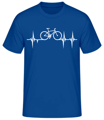 Fahrrad Herzschlag - Männer Basic T-Shirt - Royalblau - Vorne