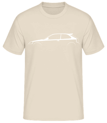 'Honda Civic Type-R (EK9)' Silhouette - Pánské basic tričko - Krémová - Napřed