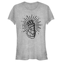 Marvel - Avengers - Gauntlet Sketch - Mujeres Camiseta - Gris moteado - delante