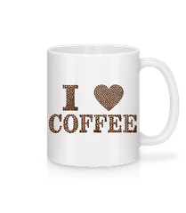 I Love Coffee · Mug en céramique blanc