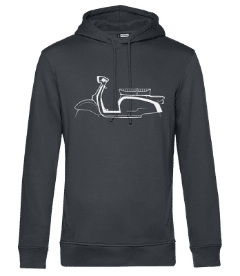 'Zündapp RS 50 Super' Silhouette - Sweat à capuche bio Homme à poches latérales - Gris - Devant