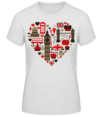 London Love Heart - Women's Basic T-Shirt - Heather grey - Front