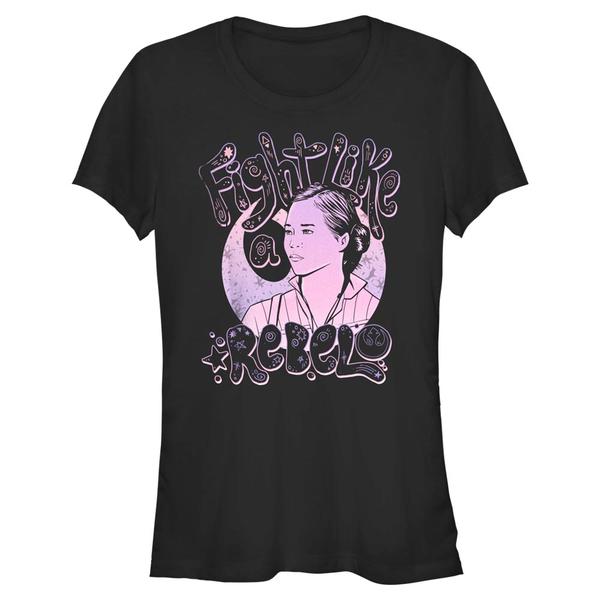 Aperçu: Star Wars - Rose Rebel - Femme T-shirt - Noir - Devant