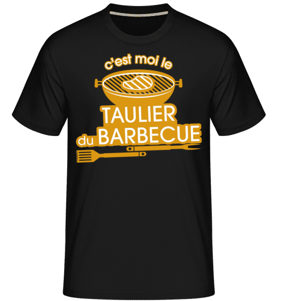 Aperçu: C'est Moi Le Taulier Du Barbecue -  T-Shirt Shirtinator homme - Noir - Devant