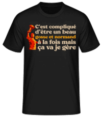 Beau Gosse Et Normand - T-shirt standard Homme - Noir - Devant