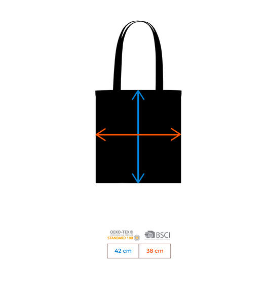 Je Suis Déjà Parfaite - Stofftasche - Größentabelle