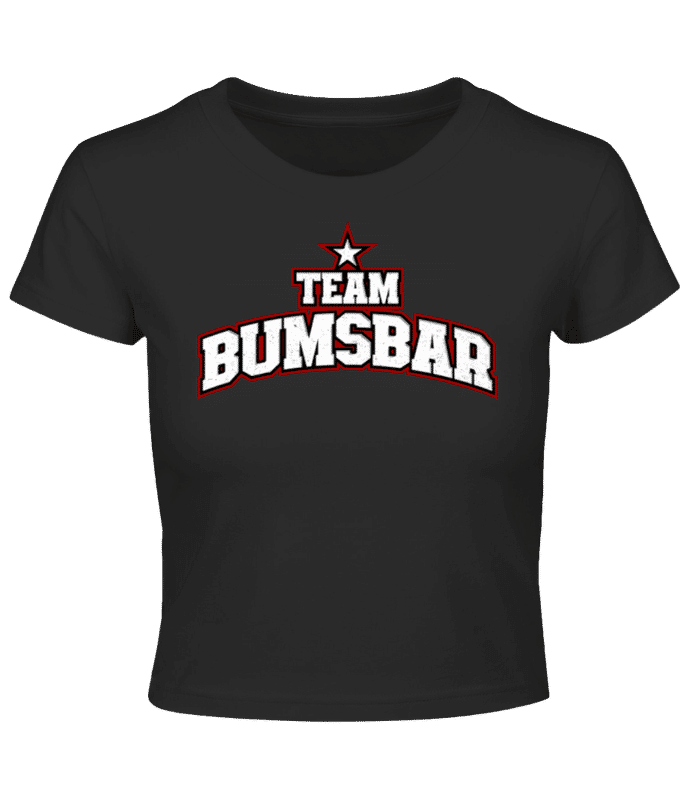 Vorschau: Team Bumsbar - Crop T-Shirt - Schwarz - Vorne